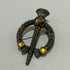 Scottish Amber Cloak Brooch