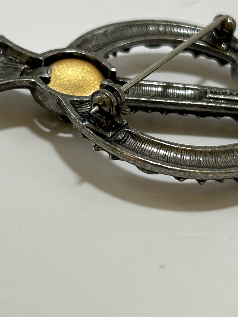 Scottish Amber Cloak Brooch