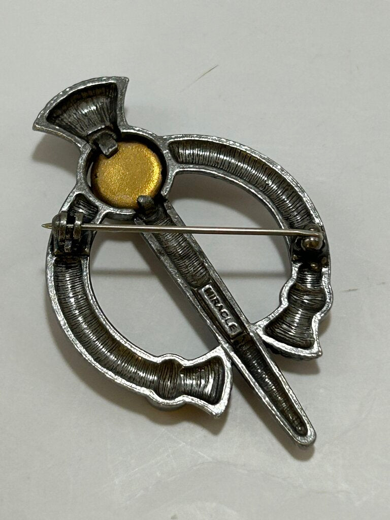 Scottish Amber Cloak Brooch