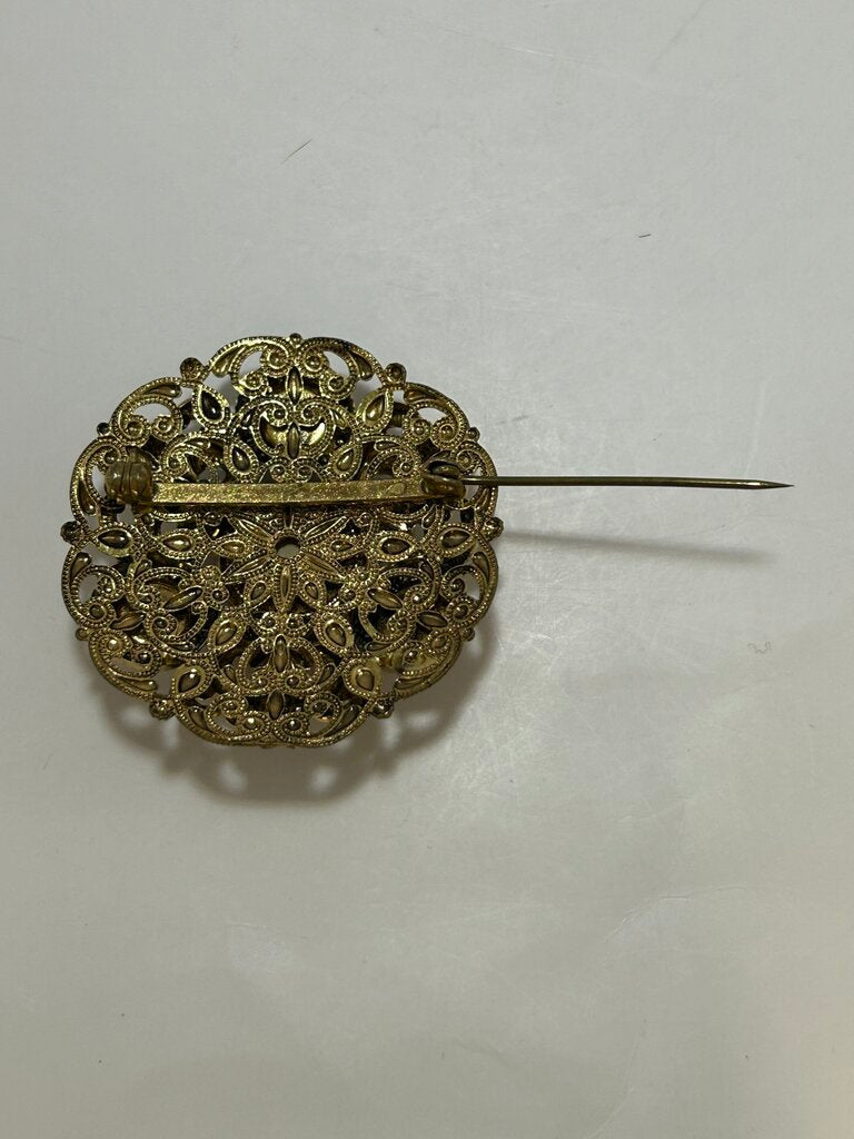 West Germany Pink Gold Brooch