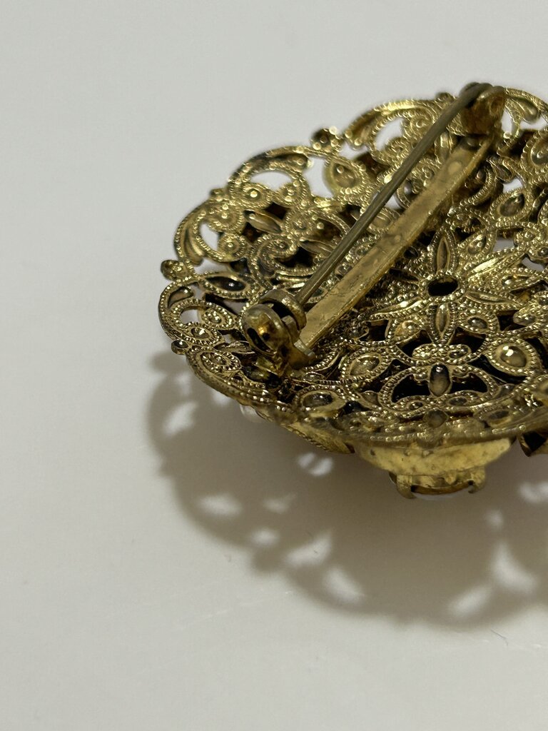 West Germany Pink Gold Brooch