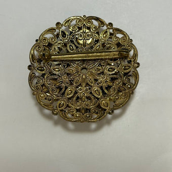 West Germany Pink Gold Brooch