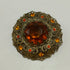 West Germany Amber Topaz Brooch
