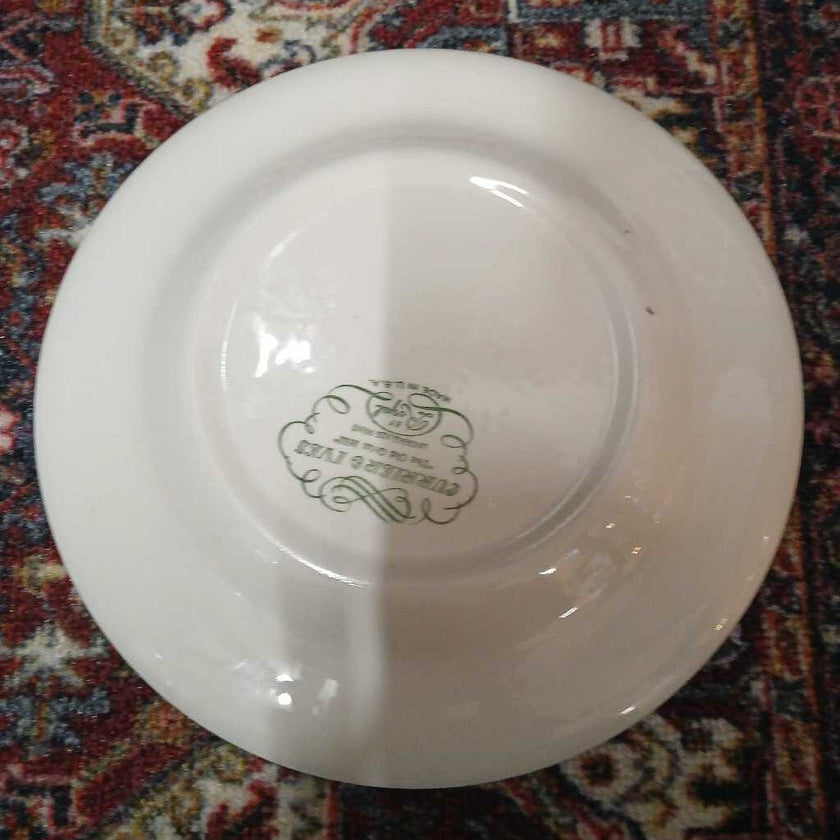 Blue Transferware Plate Currier & Ives