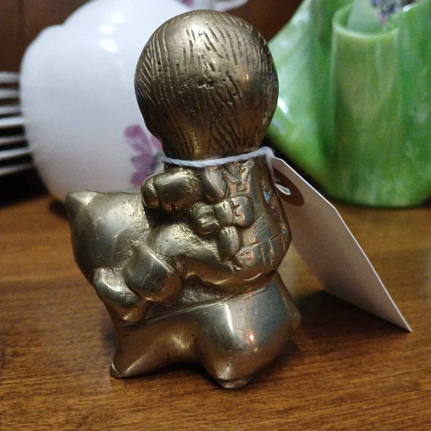 Brass Girl on Pig