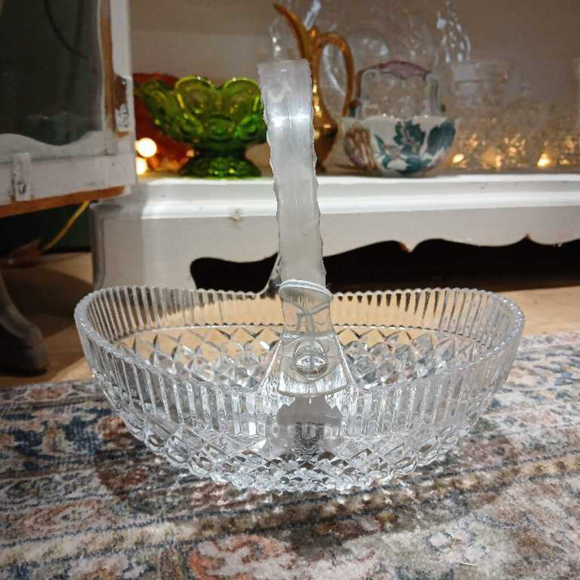 1980s Mikasa Frangeica Crystal Basket