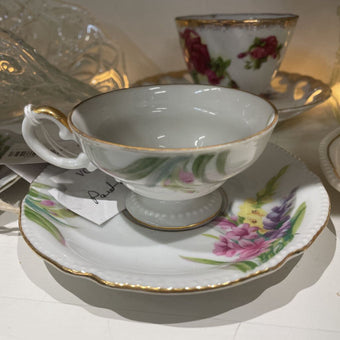 Gold Rimmed Teacup & Saucer