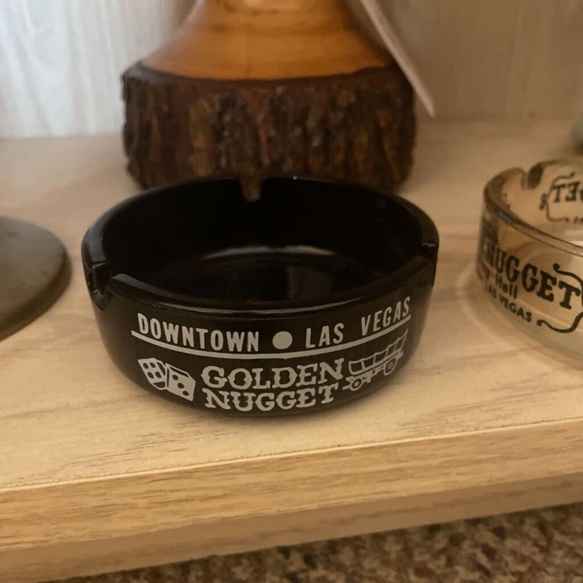 Golden Nugget Black Ashtray