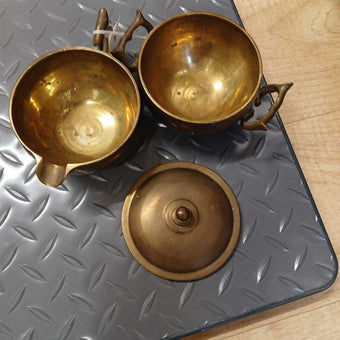 Stacking Brass Tea Set