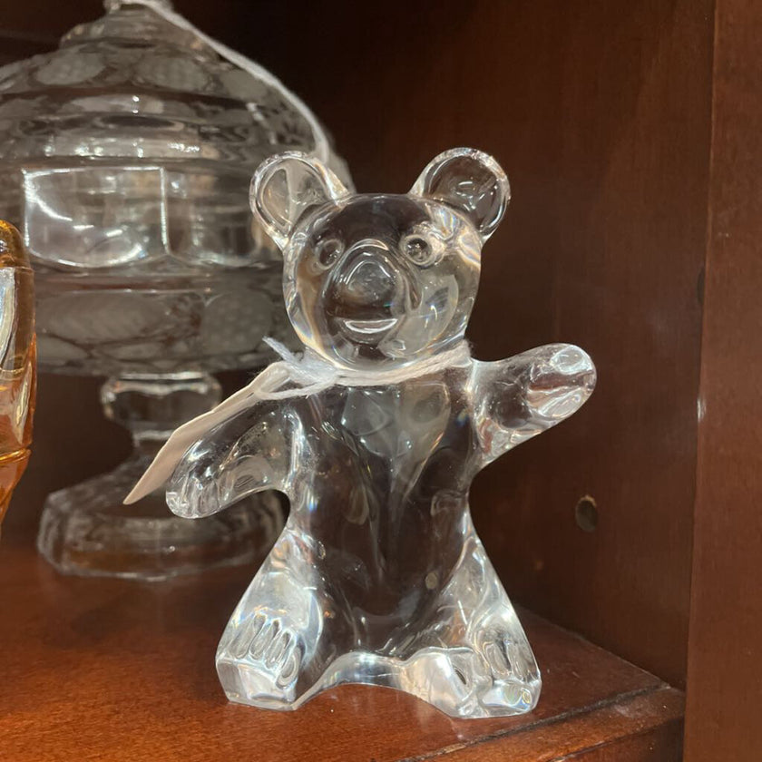 VTG Daum Crystal , Teddy Bear ( Signed Daum France )