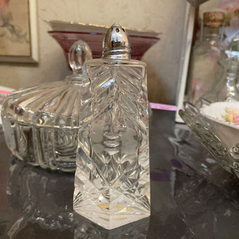 VTG Lead Hand Cut Crystal , Salt Shaker