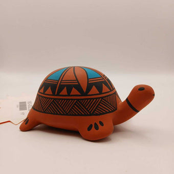 Acoma Pottery Turtle Signed IL Chino