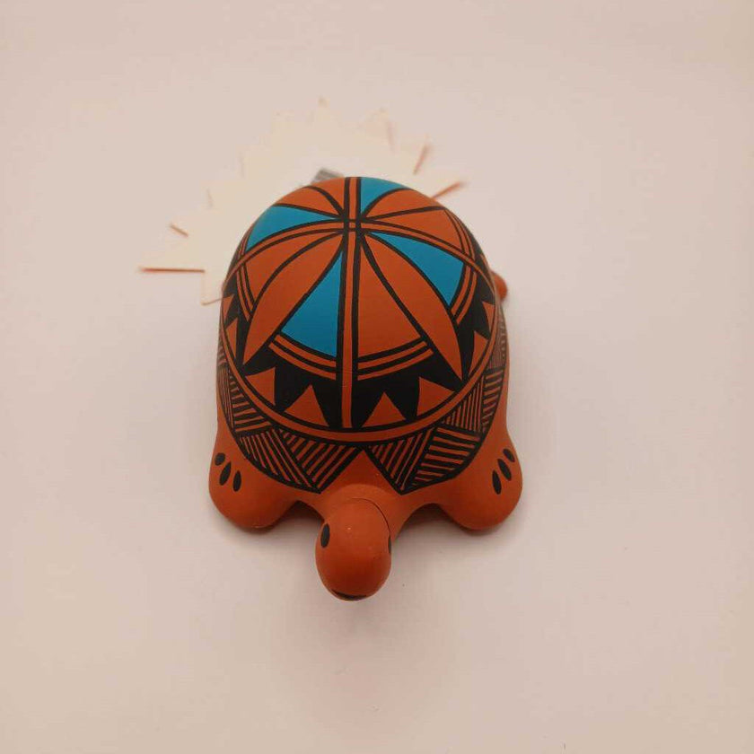 Acoma Pottery Turtle Signed IL Chino