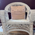 White whicker chair