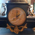 French Bronze & Slate Time & Strike Statue Clock