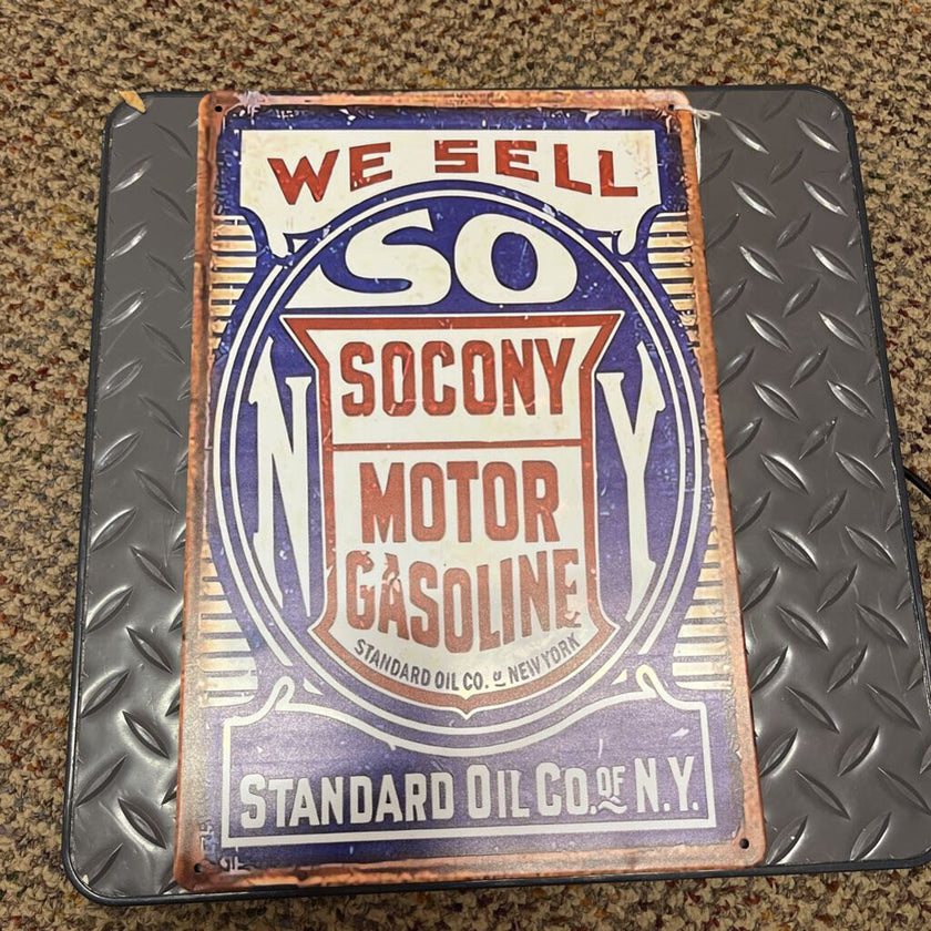 Socony gasoline sign