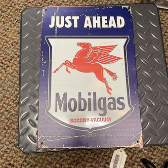 Just Ahead Mobilgas Pegasus sign