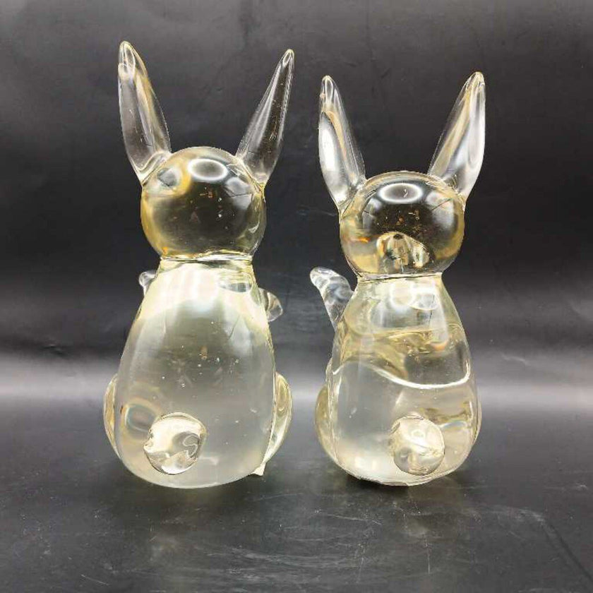 Bunny Glass Paperweights