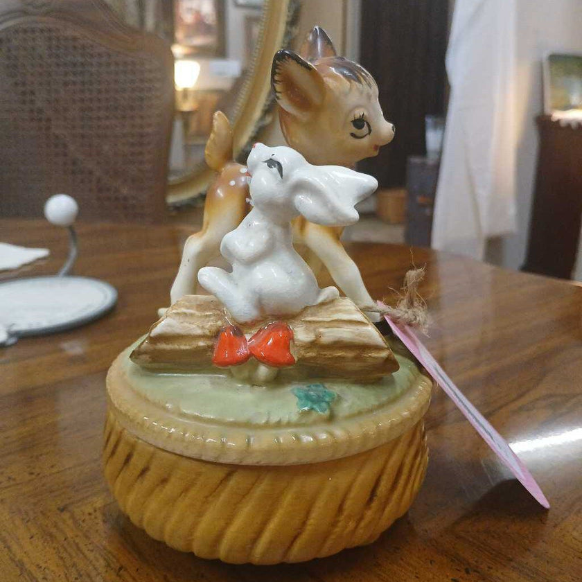 Bambi and Thumper Music Box from the 1950s