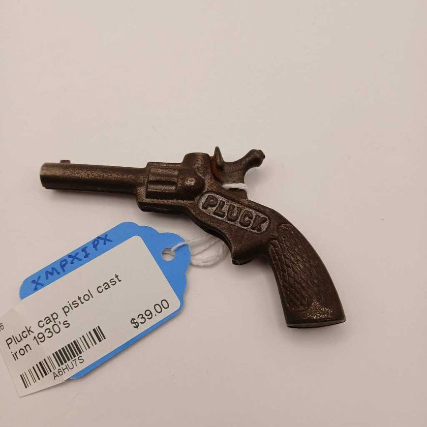 Pluck cap pistol cast iron 1930's