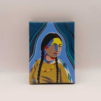 Original Acrylic Native American Woman Painting