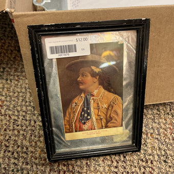 1900's Pawnee Bill Post Card Framed