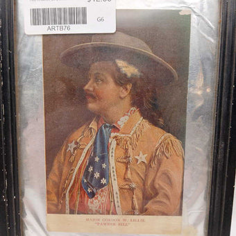 1900's Pawnee Bill postcard framed