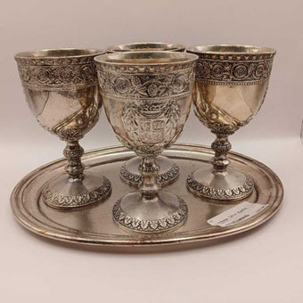 Vintage Silver Goblet Set