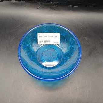 Blue Glass Trinket Dish