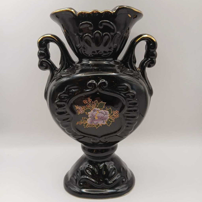 Black Floral Vase