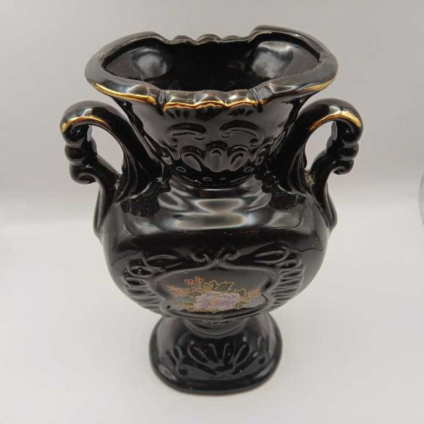 Black Floral Vase