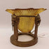 Brass Stand with Amber Glass