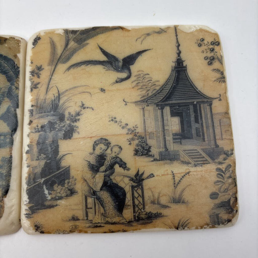 Coaster Set with Chinese Artwork