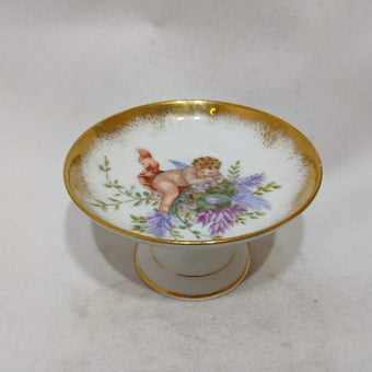 Cherub & Floral Painted Trinket Dish