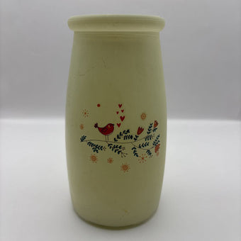 Painted Bird & Hearts Bottle