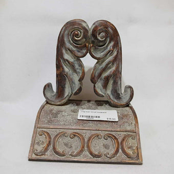 Vintage Iron Scroll Bookend