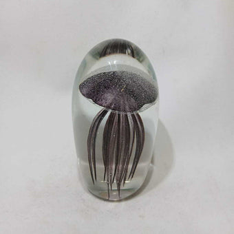 Purple Jellyfish Paperweight-Glows!