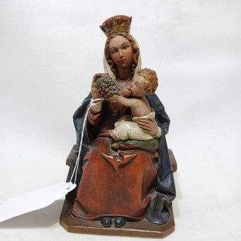 Made in Italy - Madonna and Christ Child ANRI Hand Carved