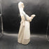 Lladro girl standing with lamb vintage figurine