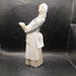 Lladro girl standing with lamb vintage figurine