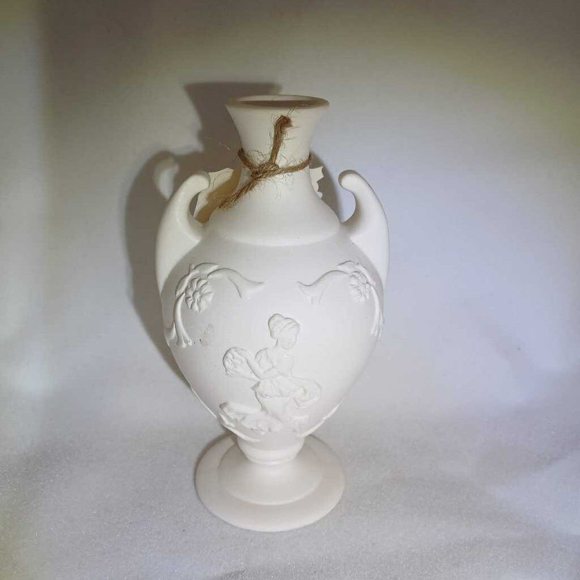 White Vase w/ Angel