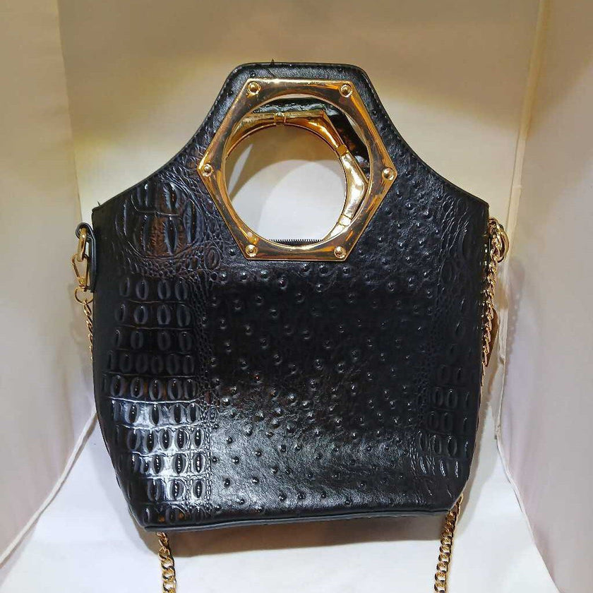 Vintage Black Crocodile Purse