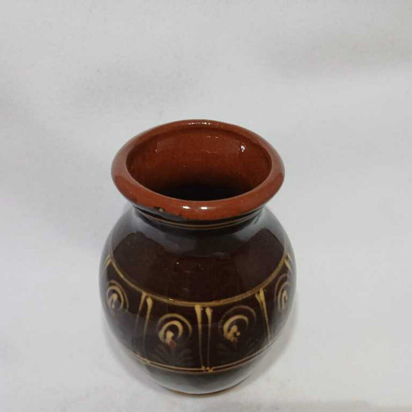 Vintage small brown vase