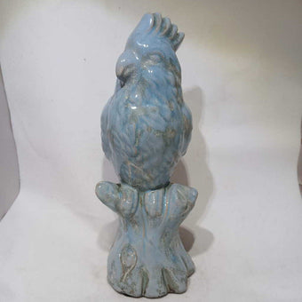 Blue parrot statue