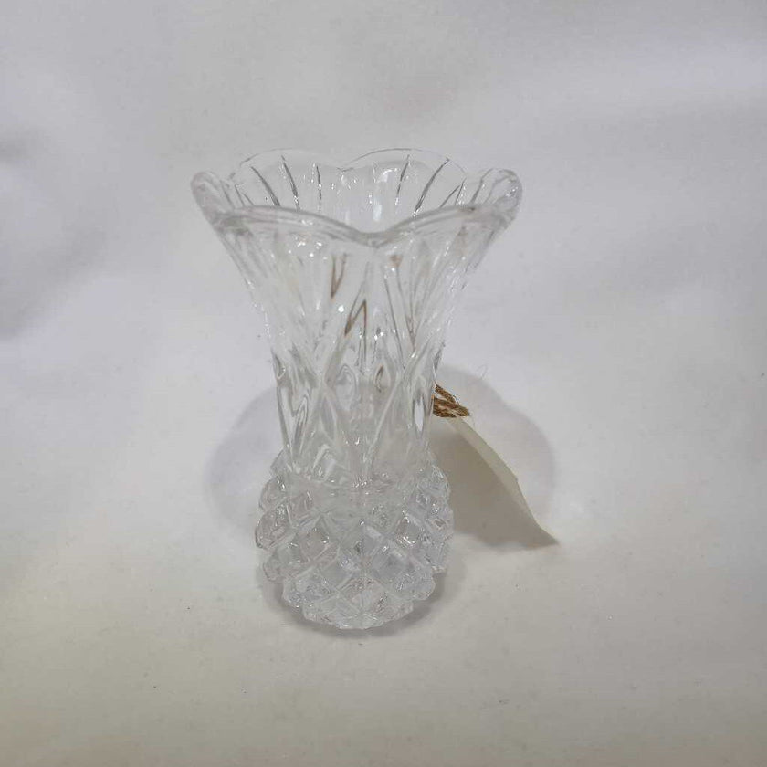 1970's Sawtooth Miniature Crystal Bud Vase