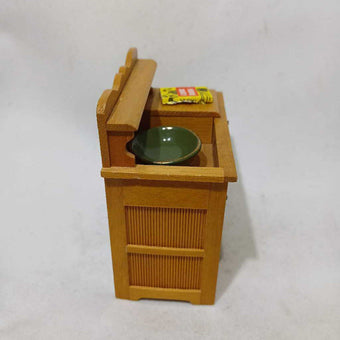 Dollhouse Bath Cabinet w/ Green Bowl