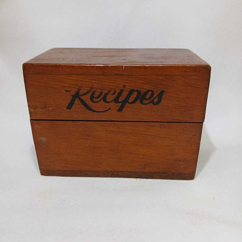 Wooden recipe box 5303