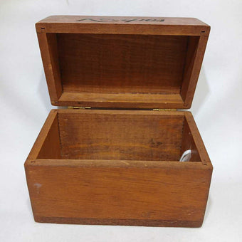 Wooden recipe box 5303