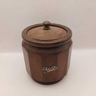 Wooden loose leaf tea or tea bag caddy from England