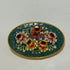 Turquoise Oval Micro Mosaic Brooch